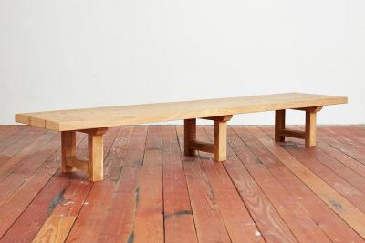 Charlotte Perriand LARGE OAK COFFEE TABLE BENCH FRANCE 1950S