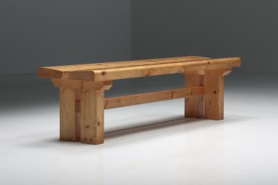Charlotte Perriand Les Arcs Bench by Charlotte Perriand 1970s
