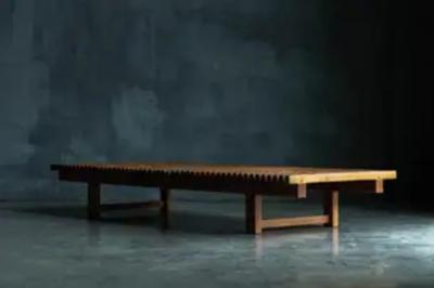 Charlotte Perriand Les trois Arcs Slatted Daybed by Charlotte Perriand France 1970s