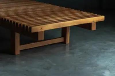 Charlotte Perriand Les trois Arcs Slatted Daybed by Charlotte Perriand France 1970s