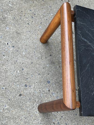 Charlotte Perriand MID CENTURY BLACK SLATE AND WALNUT COFFEE TABLE
