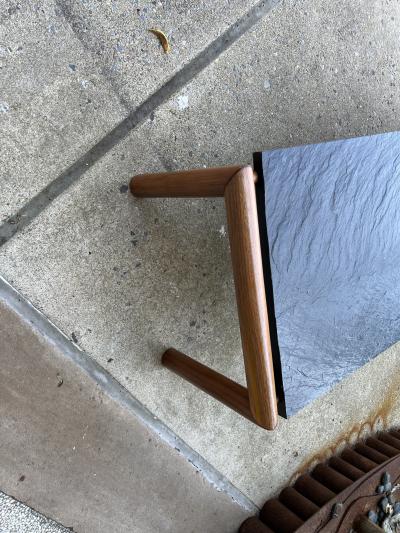 Charlotte Perriand MID CENTURY BLACK SLATE AND WALNUT COFFEE TABLE