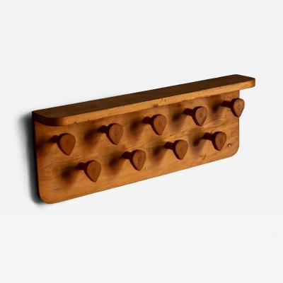 Charlotte Perriand Mid Century Wall Mounted Coat Rack by Charlotte Perriand France 1950s