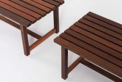 Charlotte Perriand Mid century Modern Slate Bench Or Side Table In Solid Weng 1960s