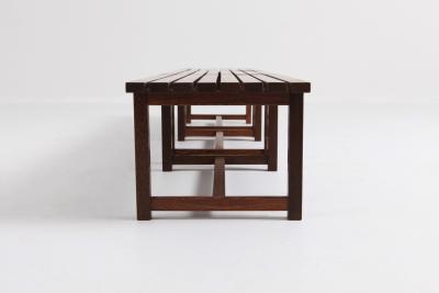 Charlotte Perriand Mid century Modern Slate Bench Or Side Table In Solid Weng 1960s