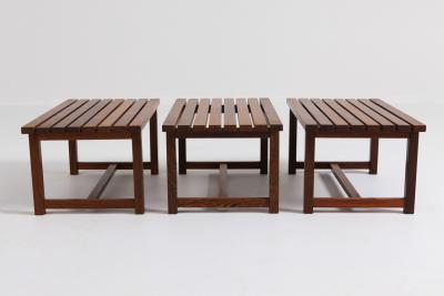 Charlotte Perriand Mid century Modern Slate Bench Or Side Table In Solid Weng 1960s