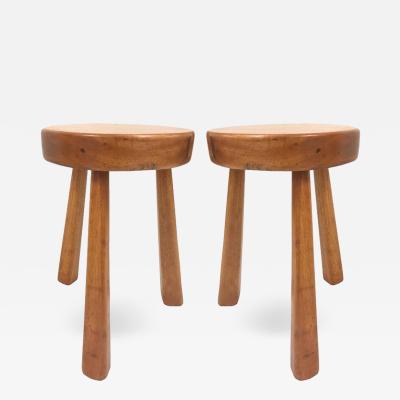 Charlotte Perriand - Pair of Charlotte Perriand Stools for Les Arcs