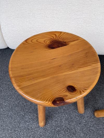 Charlotte Perriand Pair of Pine Stool Attributed to Charlotte Perriand France 1960s