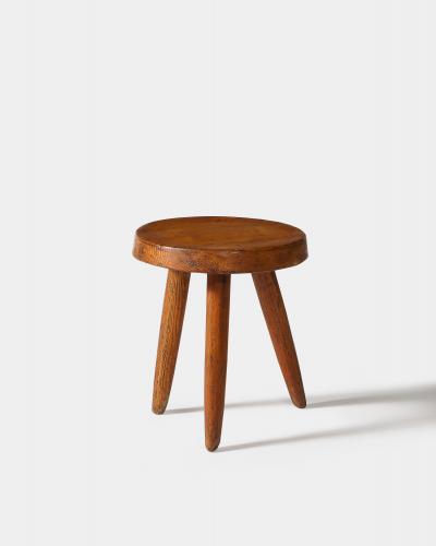 Charlotte Perriand Pine Rustic Stool by Charlotte Perriand France c 1950