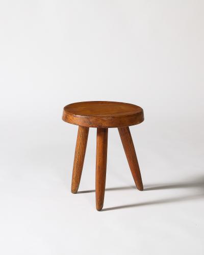 Charlotte Perriand Pine Rustic Stool by Charlotte Perriand France c 1950
