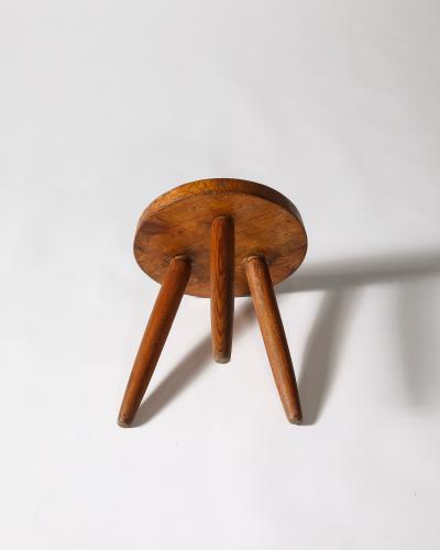 Charlotte Perriand Pine Rustic Stool by Charlotte Perriand France c 1950