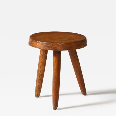 Charlotte Perriand Pine Rustic Stool by Charlotte Perriand France c 1950