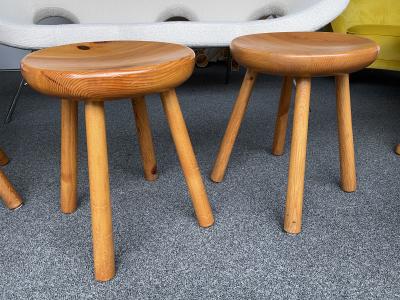 Charlotte Perriand Pine Stool attributed to Charlotte Perriand France 1960s