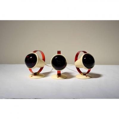Charlotte Perriand Set of Three Infrared Wall Sconces by Charlotte Perriand for Philips