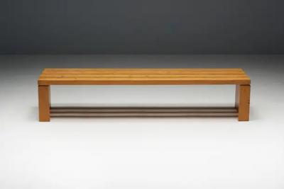 Charlotte Perriand Slate Bench by Charlotte Perriand for Les Arcs France 1980s