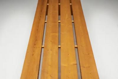 Charlotte Perriand Slate Bench by Charlotte Perriand for Les Arcs France 1980s