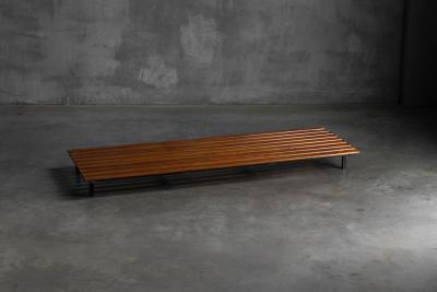 Charlotte Perriand Slatted Bench in the Style of Charlotte Perriand France 1950s