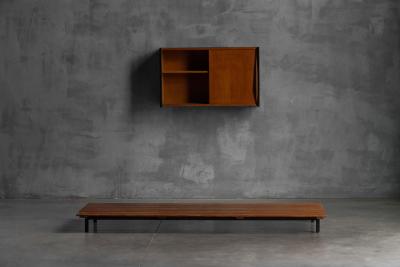 Charlotte Perriand Slatted Bench in the Style of Charlotte Perriand France 1950s