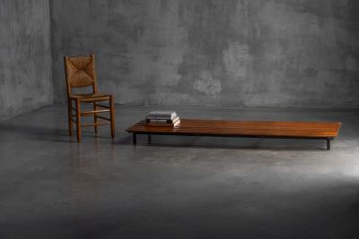 Charlotte Perriand Slatted Bench in the Style of Charlotte Perriand France 1950s