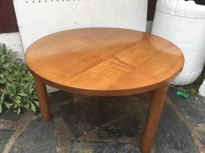 Charlotte Perriand Style of Charlotte Perriand Blond Ash Tree Tripod Round Coffee Table