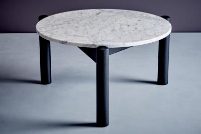 Charlotte Perriand Table Plateau interchangeable white Carrara Marble Top by Charlotte Perriand
