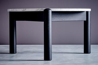 Charlotte Perriand Table Plateau interchangeable white Carrara Marble Top by Charlotte Perriand