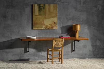 Charlotte Perriand Wall Mounted Desk by Charlotte Perriand France 1950s