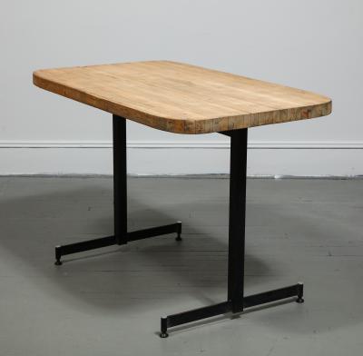 Charlotte Perriand Wood and Metal Work Table France c 1940s