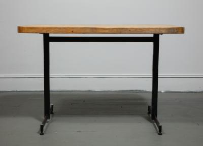 Charlotte Perriand Wood and Metal Work Table France c 1940s