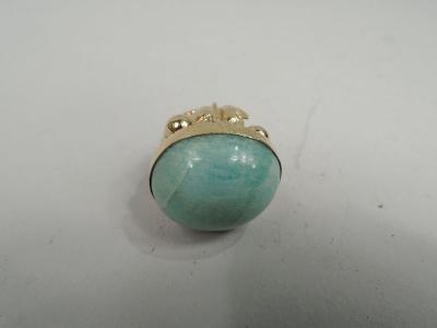 Charming American Edwardian 14k Yellow Gold Variscite Pendant