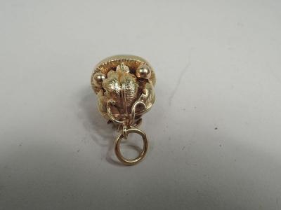 Charming American Edwardian 14k Yellow Gold Variscite Pendant