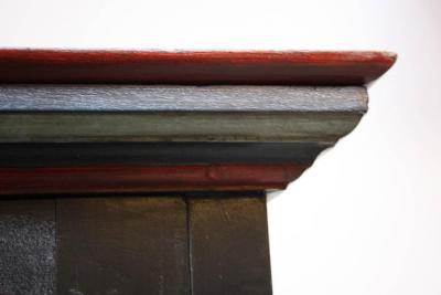 Charming Folk Art Curio Cabinet with Original Paint