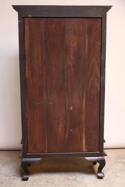 Charming Folk Art Curio Cabinet with Original Paint