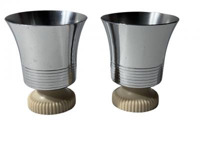 Chase White Doric Cocktail Shaker set 1930s Art Deco 12 Piece Set