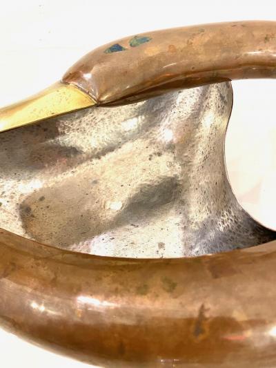 Chato Castillo SILVER PLATED AND COPPER SWAN CENTER PIECE BY CHATO CASTILLO