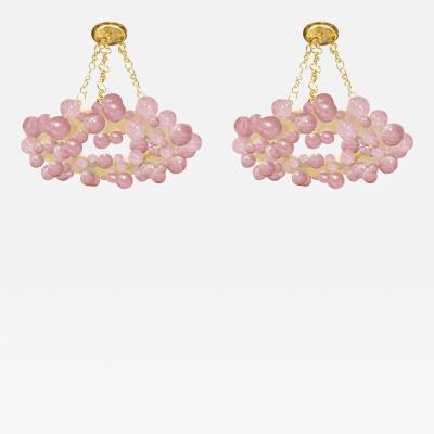 Cherry Blooms Bubble Ring Rock Crystal Chandelier by Phoenix