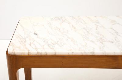 Cherry Wood and Broccatello di Siena Marble Console Table Italy Pair Available