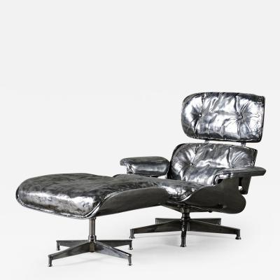 Cheryl Ekstrom Eames Lounge Chair and Ottoman Stainless Steel Sculpture