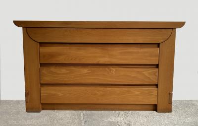 Chest of drawers in elmwood France circa 1970 1980