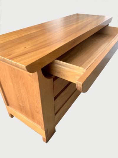 Chest of drawers in elmwood France circa 1970 1980