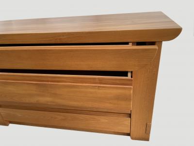 Chest of drawers in elmwood France circa 1970 1980