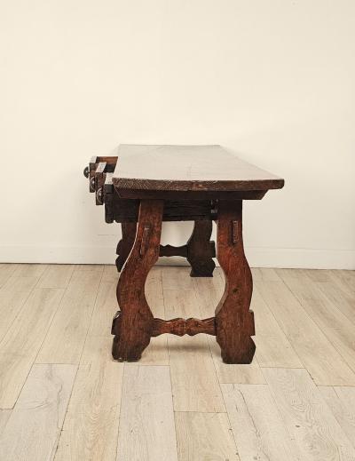 Chestnut Trestle Library Table Italy or Spain circa 1720