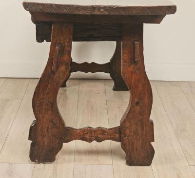 Chestnut Trestle Library Table Italy or Spain circa 1720