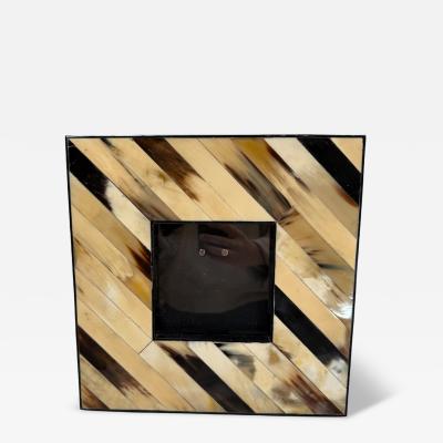 Chevron Pattern Natural Horn Inlay Square Photo Frame XL