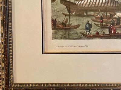 Chez Hocquart Antique Hand Colored Engraving Vue De L Eglise St Marc