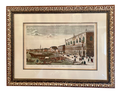 Chez Hocquart Antique Hand Colored Engraving Vue De L Eglise St Marc