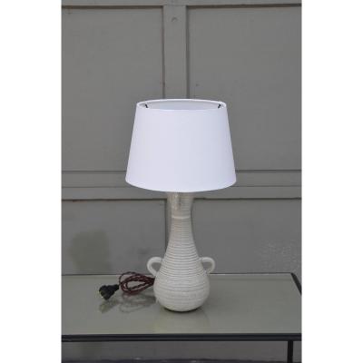 Chic Gourd Shaped Table Lamp with Custom White Parchment Shade