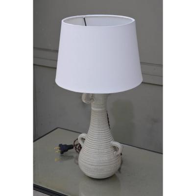 Chic Gourd Shaped Table Lamp with Custom White Parchment Shade