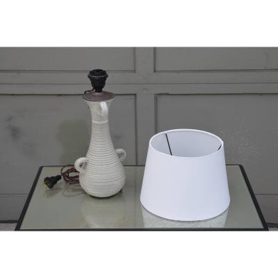 Chic Gourd Shaped Table Lamp with Custom White Parchment Shade