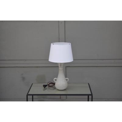 Chic Gourd Shaped Table Lamp with Custom White Parchment Shade